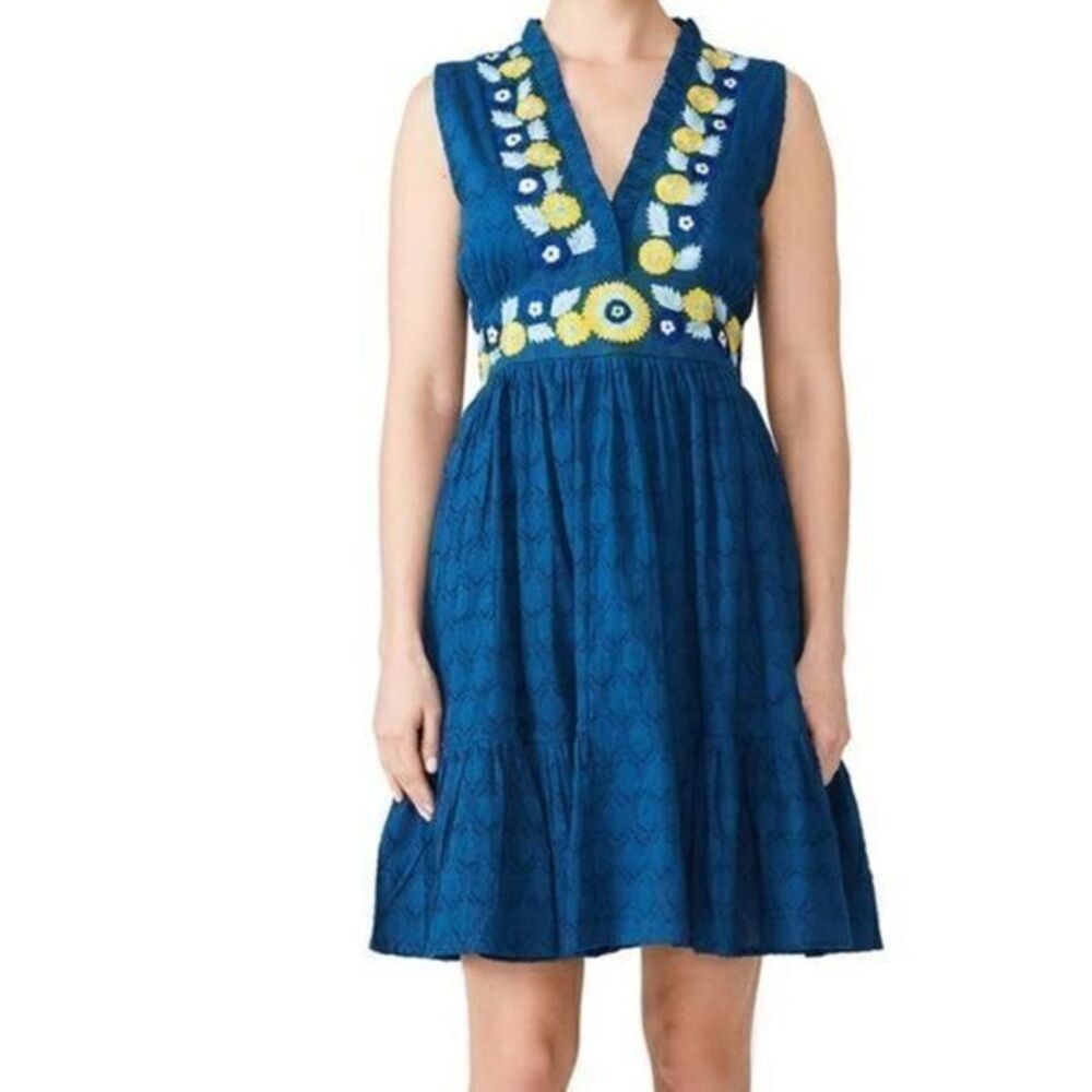 Banjanan Dress Blue Diana sun Dress sleeveless